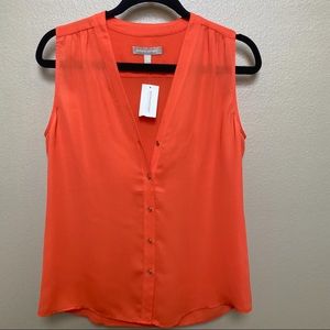 Banana Republic Orange Button Up Tank Top